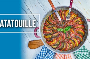 The best Ratatouille. French vegetarian recipe. French recipe with vegetables. French cuisine.