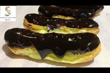 French Eclair Recipe | Eclair Recipe | How To Make Eclairs At Home | Classic French Eclair Recipe