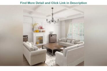 Deal Product LOG BARN 5 Lights French Country Shabby Chic Chandelier in Brown Rust Metal Finish, 26