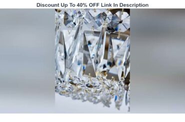 Best Deal Bestier Antique Silver French Empire Crystal Semi Flush Mount Chandelier Lighting LED Cei