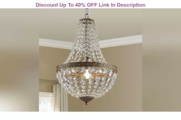 Up To 40% OFF Bestier French Empire Antique Silver Finish Farmhouse Crystal Pendant Chandelier Ligh