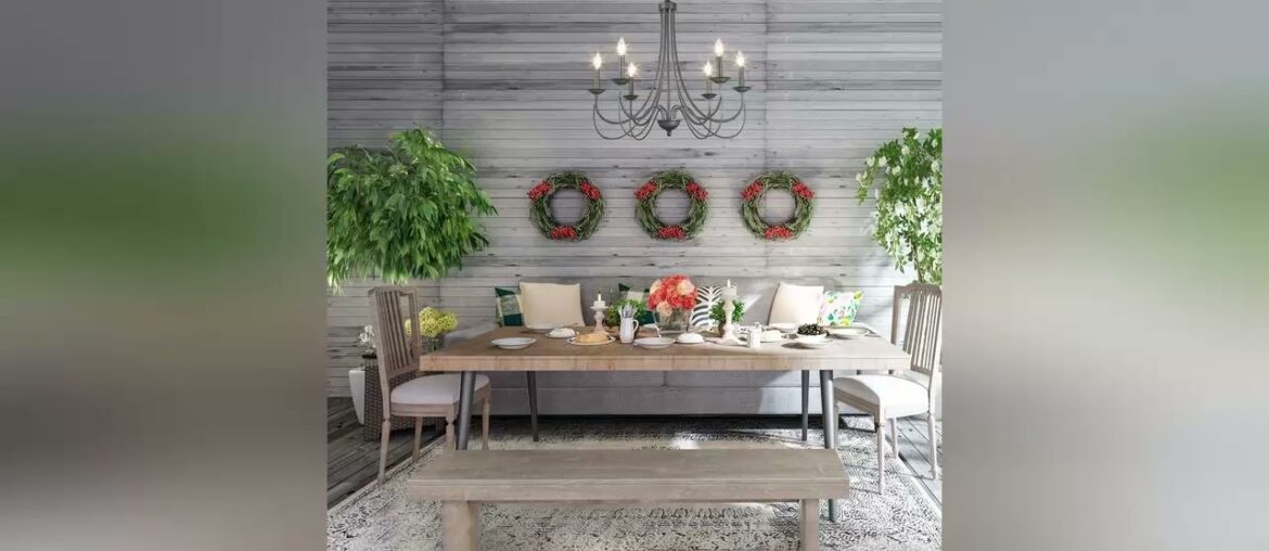 Most Best Deal Product LOG BARN French Country Chandelier, Modern Farmhouse Lighting Style in Brush