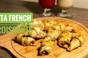 FETA FRENCH CROISSANTS||RAMADAN RECIPE||IFTAR||FROZEN PARATHA CROISSANT