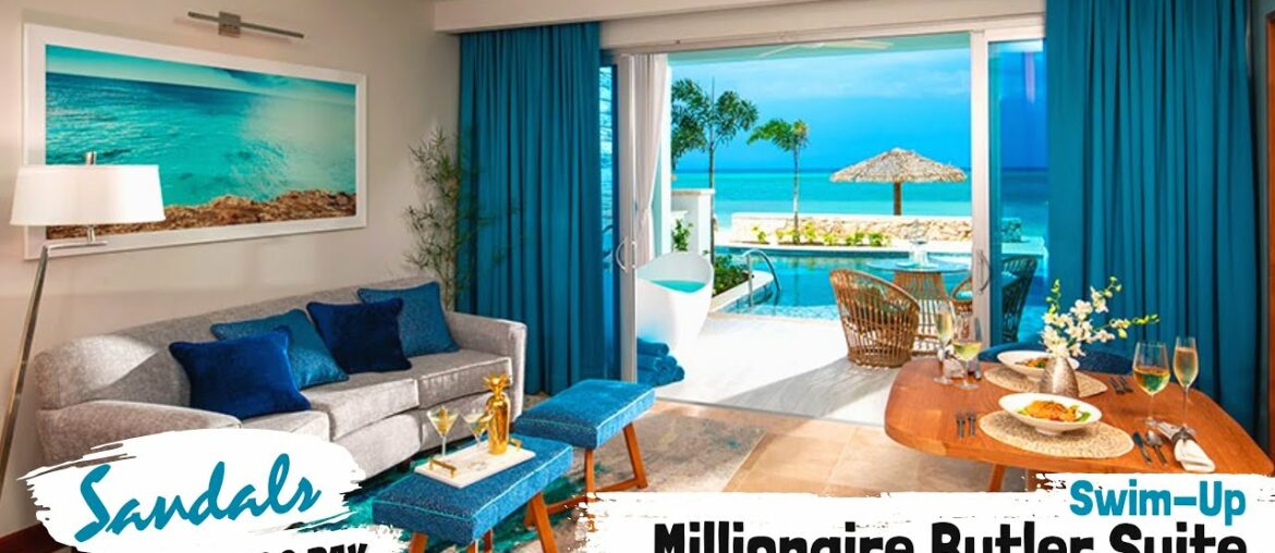 Beachfront Swim-Up Millionaire Butler Suite SM1B | Sandals Montego Bay, Walkthrough Tour & Review 4K Beachfront Swim-Up Millionaire Butler Suite SM1B | Sandals Montego Bay, Walkthrough Tour & Review 4K