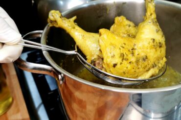 Moroccan chicken recipe with crispy french fries