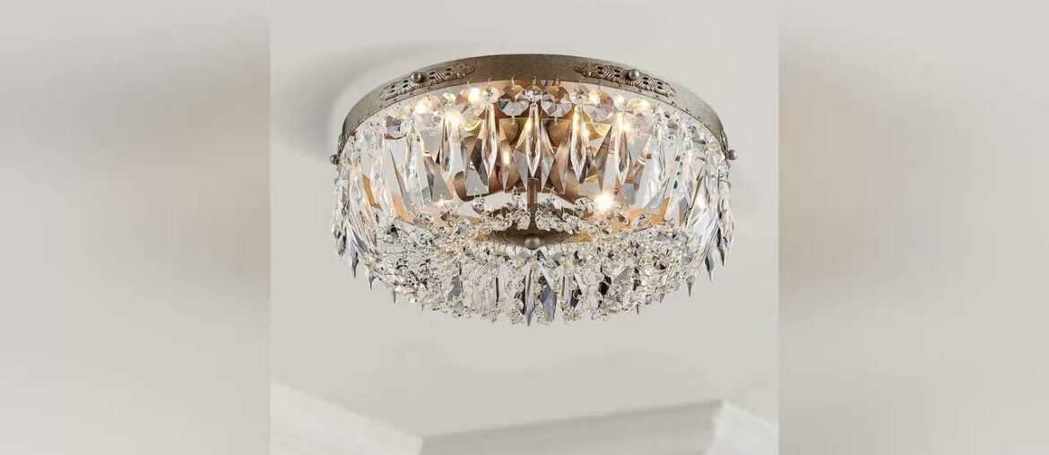 Big Sale Bestier Antique Silver French Empire Crystal Semi Flush Mount Chandelier Lighting LED Ceil Big Sale Bestier Antique Silver French Empire Crystal Semi Flush Mount Chandelier Lighting LED Ceil