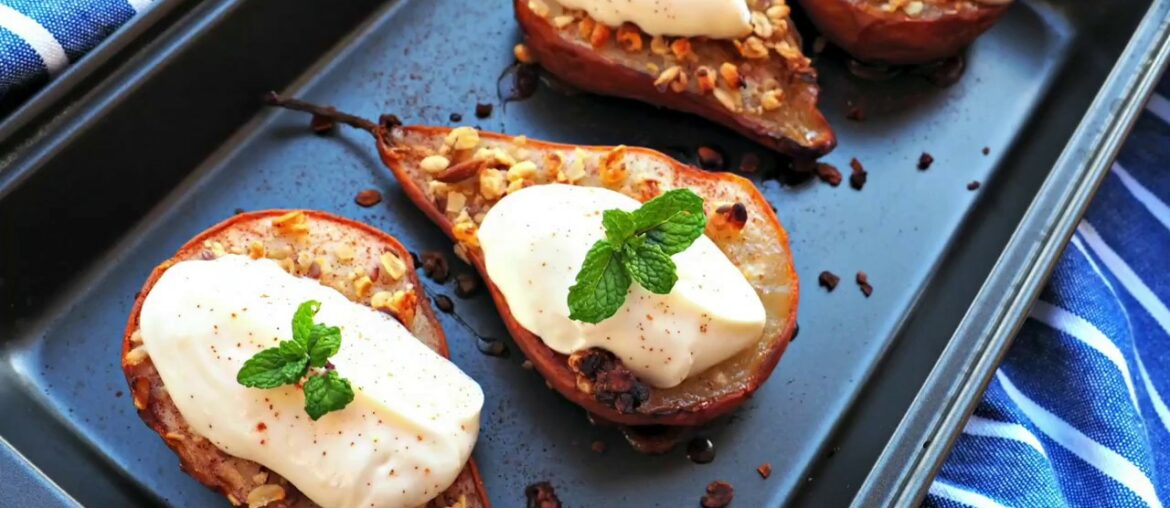 Dessert Recipe: Easy Baked Pears by Everyday Gourmet with Blakely Dessert Recipe: Easy Baked Pears by Everyday Gourmet with Blakely
