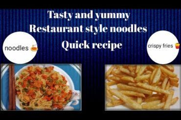 french fries,fries,french fries recipe,fried noodles,how to cook noodles and fries
