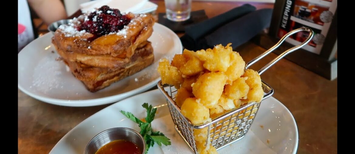 DISNEY SPRINGS DATE NIGHT: CITY WORKS EATERY ROCK N ROLL BRUNCH! STUFFED FRENCH TOAST & CHEESE CURDS