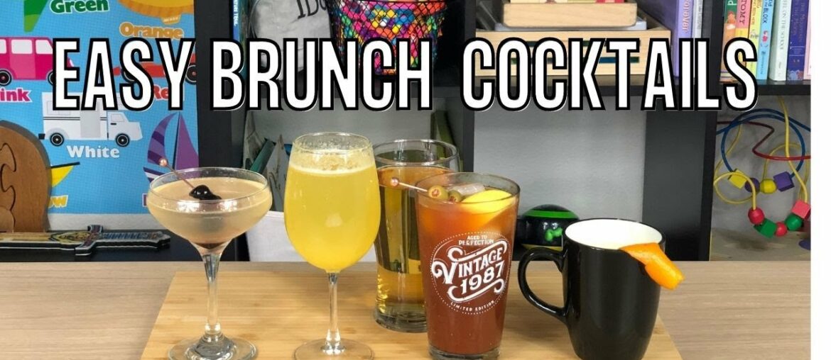 Brunch Cocktails| French Roast| Bloody Mary| Peach Bellini| French 75 Squared| Bedtime Bartender