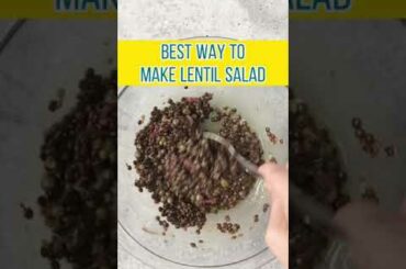 Classy (classic!) French Lentil Salad (black lentil recipe) #shorts