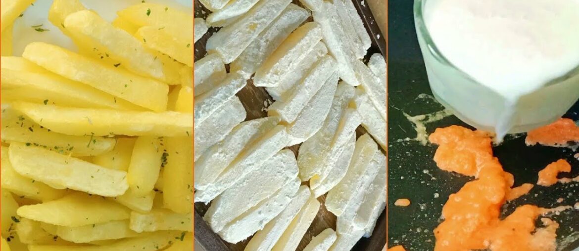 [SUB] French Fries + Cheese Sauce Recipe | How to make perfect fries at home (Urdu-Hindi) Food & Art