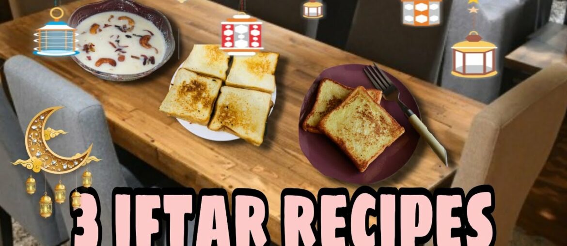 3 difference iftar recipes//French toast//sandwich//Tharikanji