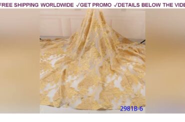 [Sale] $51.06 Wine African Lace Fabric 2019 New fashion High Quality Nigerian Brocade Lace Material