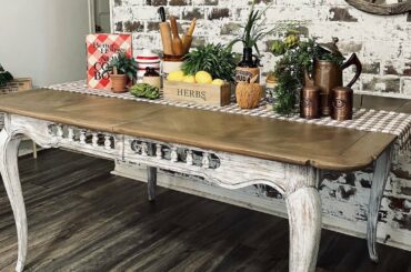 French Provincial Dining Table turned Rustic/ Farmhouse Style!