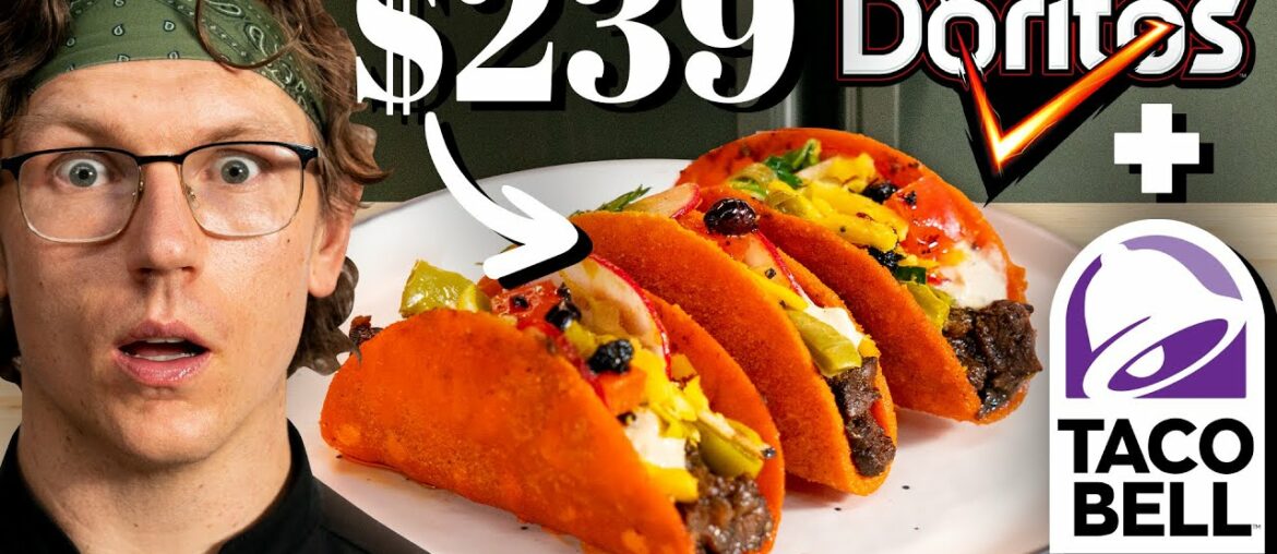 $239 Taco Bell Doritos Locos Tacos Taste Test | FANCY FAST FOOD
