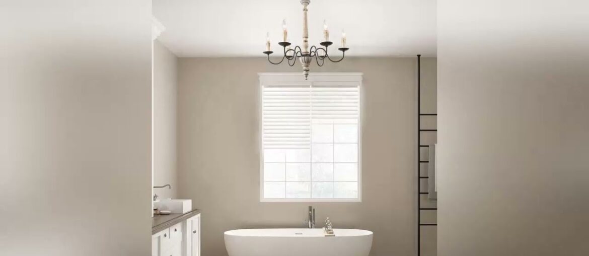 Review Product LALUZ French Country Chandelier Farmhouse Handmade Wood 6 Lights for Dining, Bedroom