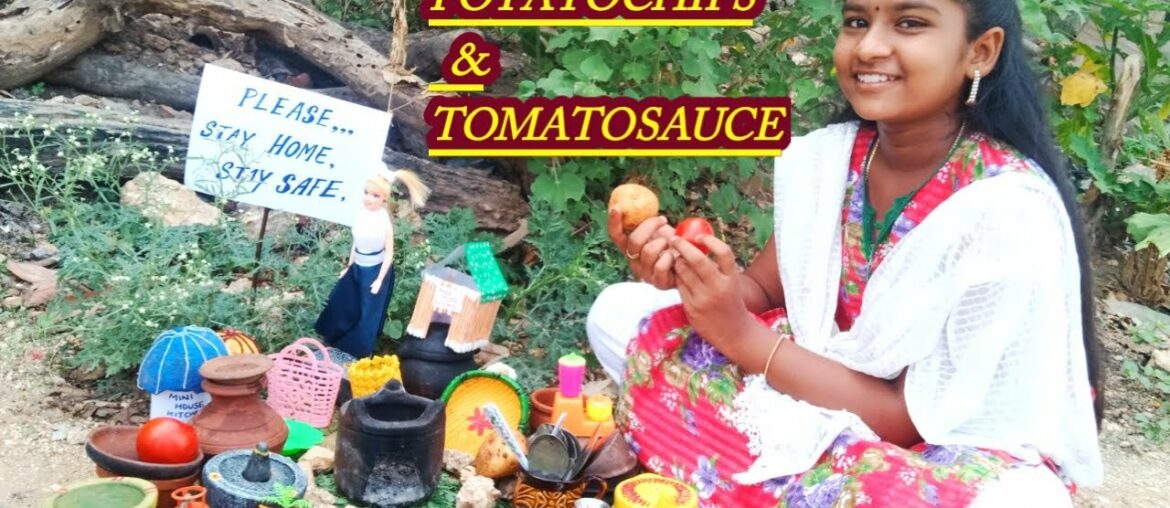 Miniature cooking/mini french fries and tomato sauce recipe/Mini house kitchen/ Miniature cooking/mini french fries and tomato sauce recipe/Mini house kitchen/