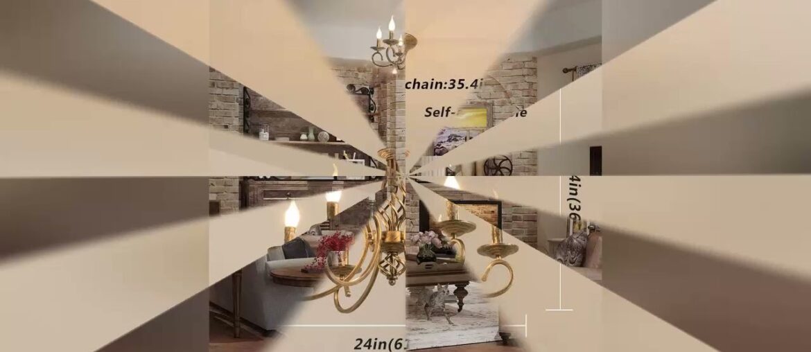 Greatest Product Ganeed Rustic 6-Light Chandeliers,French Country Vintage Chandelier,Metal in Antiq