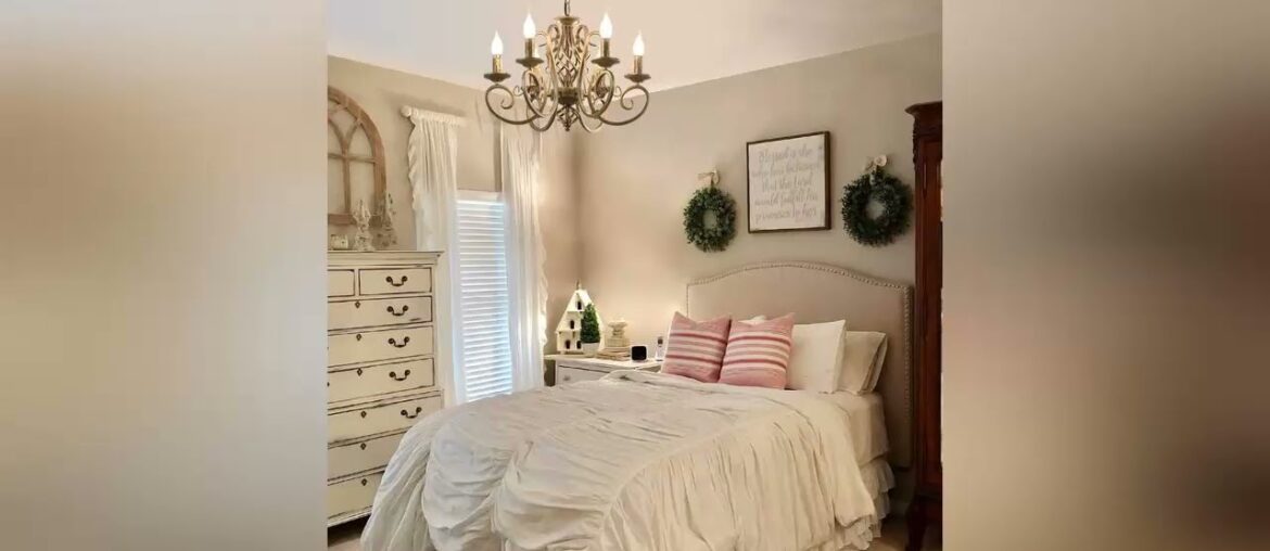 Top 5 Ganeed French Country Chandeliers,6 Lights Candle Wrought Iron Chandelier,Rustic Farmhouse Pe