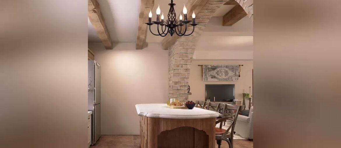 Limited Jaycomey French Country Chandelier,Vintage Candle Chandelier,6 Lights Farmhouse Pendant Lig