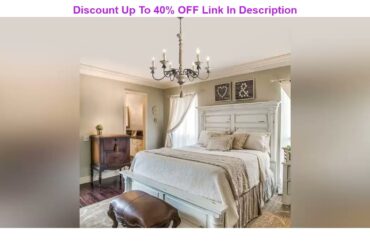 Most Best Deal Product LALUZ 6 Lights French Country Chandelier with Metal Flower Arms in Distresse