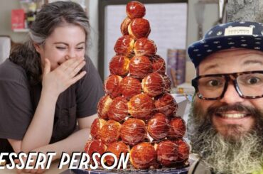 Claire Saffitz Teaches Amateur How To Make Croquembouche | Dessert Person