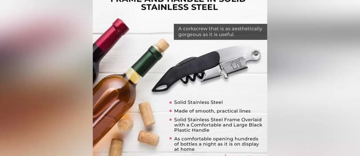Most Greatest Product Premium by Coutale Sommelier French Patented Spring-Loaded Double Lever Waite Most Greatest Product Premium by Coutale Sommelier French Patented Spring-Loaded Double Lever Waite
