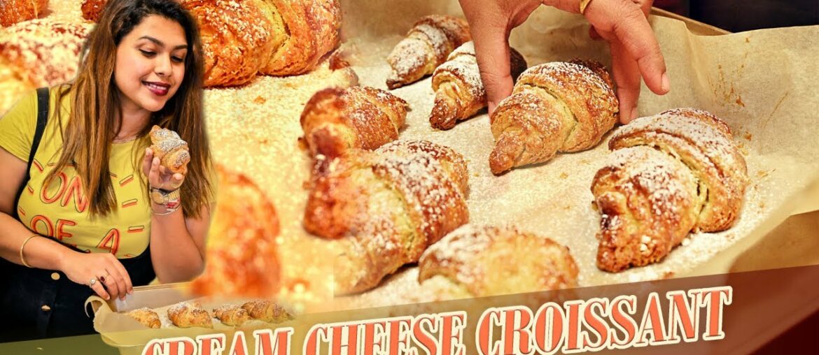 Croissant How to Make/Croissant Recipe Completely by Hand/Cream Cheese Croissant Easy/Tasty Bites