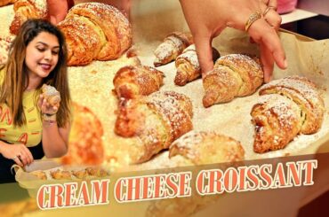 Croissant How to Make/Croissant Recipe Completely by Hand/Cream Cheese Croissant Easy/Tasty Bites