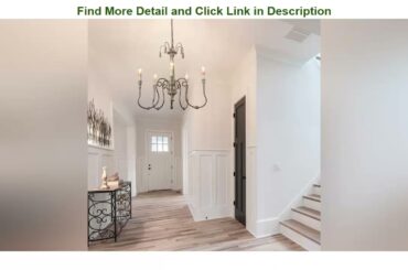 Deal Product LALUZ French Country Chandeliers for Living and Dining Rooms, Distressed Faux-Wood, Sh