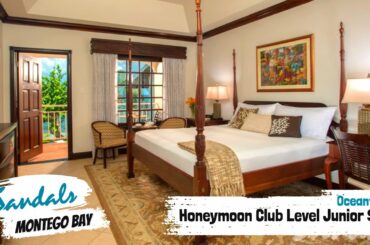 Beachfront Honeymoon Club Level Junior Suite BH | Sandals Montego Bay | Walkthrough Tour & Review 4K