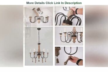 Greatest Product OSAIRUOS French Country Chandelier Farmhouse Distressed Wood Lighting Rustic Ceili