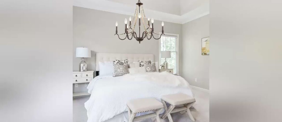 Best Quality LALUZ White French Country Chandeliers for Living Room, 9-Light Wood Beads Kitchen Isl Best Quality LALUZ White French Country Chandeliers for Living Room, 9-Light Wood Beads Kitchen Isl