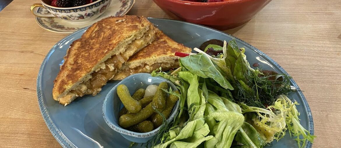 How To Make French Onion Monte Cristo with Spring Greens Salad | Rachael Ray