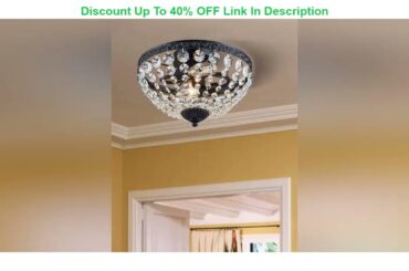 New Product Bestier Modern French Empire Black Finish Crystal Flushmount Chandelier Lighting LED Ce