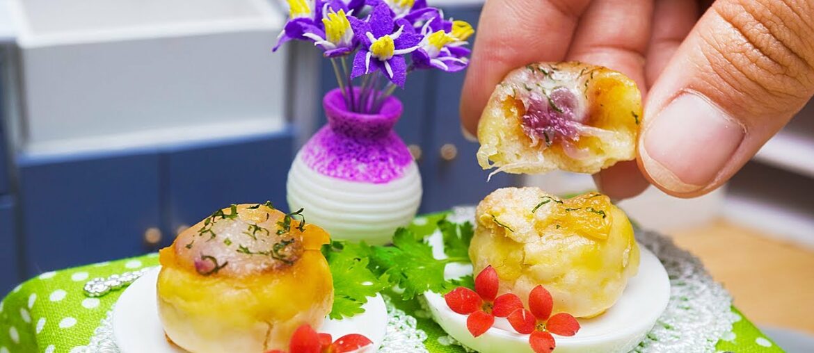 Mini French Onion Soup Bomb Recipe - ASMR Cooking Miniature Cuisine