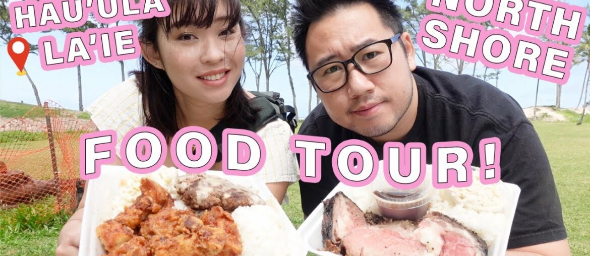 North Shore FOOD TOUR! || [Hauula, Laie, Oahu, Hawaii] Garlic Chicken, Smoked Prime Rib, Dole Whip!
