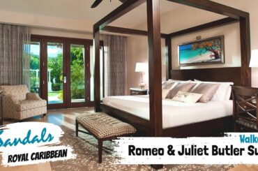 Romeo & Juliet Walkout Butler Suite WGBT | Sandals Royal Caribbean | Walkthrough Tour & Review 4K