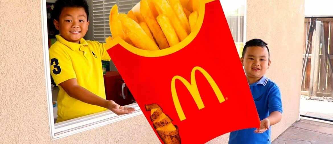 Lyndon & Alex Pretend Play French Fries Fast Food Drive Thru Restaurant Toy Store