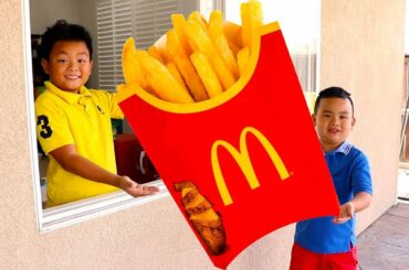 Lyndon & Alex Pretend Play French Fries Fast Food Drive Thru Restaurant Toy Store