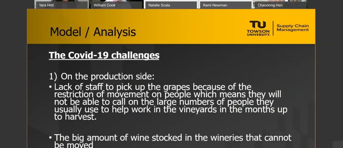 A Study of the French Wine Importation Supply Chain during the COVID-19 Pandemic