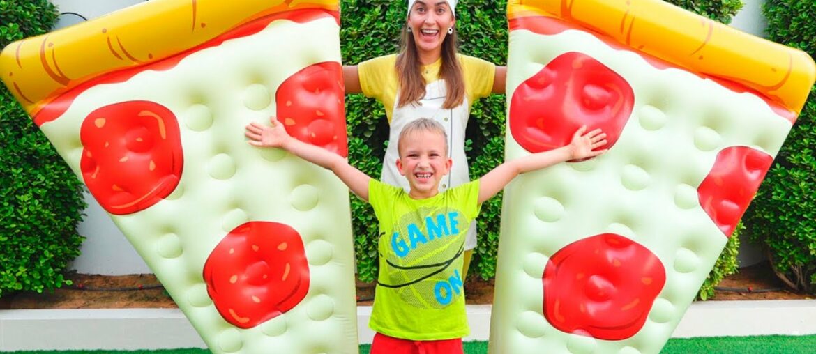 Niki Pretend Play with Inflatable Food Toys