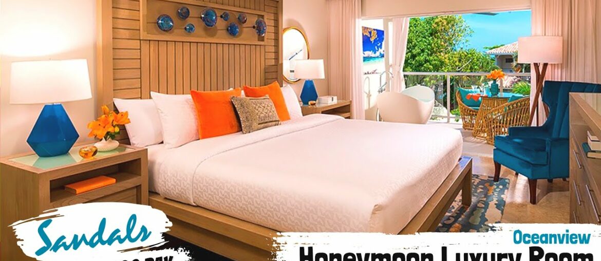 Crystal Lagoon Honeymoon Oceanview Luxury Room OLX | Sandals Montego Bay | Full Tour & Review 4K
