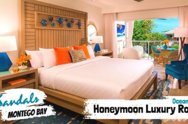 Crystal Lagoon Honeymoon Oceanview Luxury Room OLX | Sandals Montego Bay | Full Tour & Review 4K