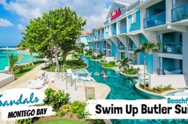 Oceanfront Swim-Up Butler Suite OSS | Sandals Montego Bay | Complete Walkthrough Tour & Review 4K