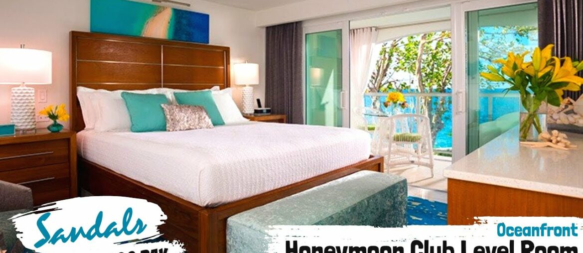Oceanfront Honeymoon Club Level Room OFT | Sandals Montego Bay | Full Walkthrough Tour & Review 4K