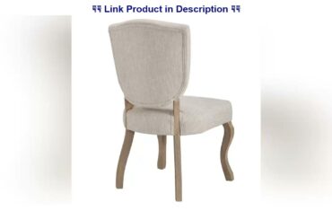 Most Best Deal Product Modway Array French Vintage Tufted Upholstered Fabric Dining Chair in Beige