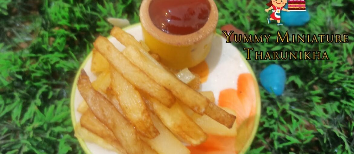 Miniature French Fries | Potato Fries Recipe | Miniature Cooking | Yummy Miniature Tharunikha