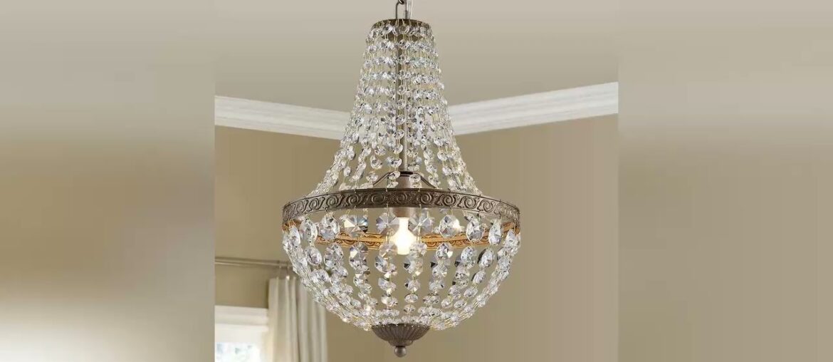Best Seller Bestier French Empire Antique Silver Finish Farmhouse Crystal Pendant Chandelier Lighti